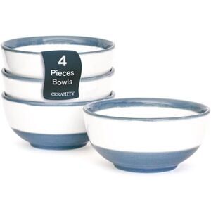 Ceramity Ceramic Bowls Set of 4‎ Blue/White (4092)